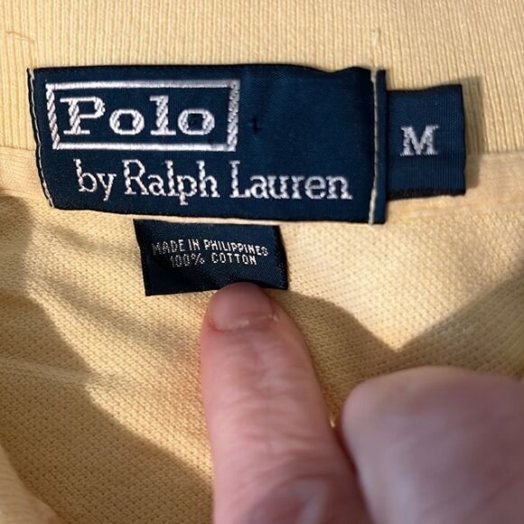 Polo Ralph Lauren Lemon Yellow Navy Pony NWOT Cotton - Picture 3 of 6